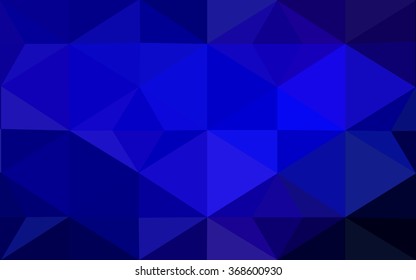 Dark blue polygonal illustration, which consist of triangles. Geometric background in Origami style with gradient. Triangular design for your business.