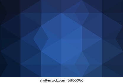 Dark blue polygonal illustration, which consist of triangles. Geometric background in Origami style with gradient. Triangular design for your business.
