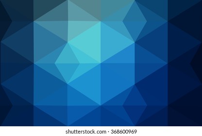 Dark blue polygonal illustration, which consist of triangles. Geometric background in Origami style with gradient. Triangular design for your business.