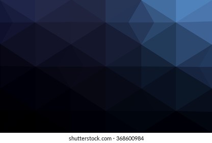 Dark blue polygonal illustration, which consist of triangles. Geometric background in Origami style with gradient. Triangular design for your business.