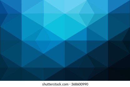Dark blue polygonal illustration, which consist of triangles. Geometric background in Origami style with gradient. Triangular design for your business.