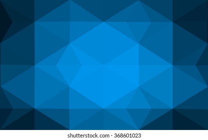 Dark blue polygonal illustration, which consist of triangles. Geometric background in Origami style with gradient. Triangular design for your business.