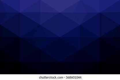 Dark blue polygonal illustration, which consist of triangles. Geometric background in Origami style with gradient. Triangular design for your business.