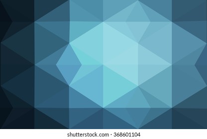 Dark blue polygonal illustration, which consist of triangles. Geometric background in Origami style with gradient. Triangular design for your business.