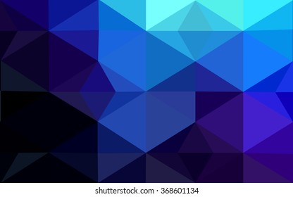 Dark blue polygonal illustration, which consist of triangles. Geometric background in Origami style with gradient. Triangular design for your business.