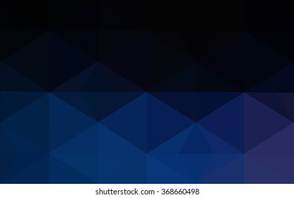 Dark blue polygonal illustration, which consist of triangles. Geometric background in Origami style with gradient. Triangular design for your business.
