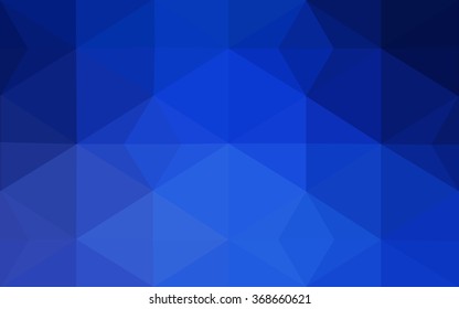 Dark blue polygonal illustration, which consist of triangles. Geometric background in Origami style with gradient. Triangular design for your business.