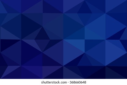 Dark blue polygonal illustration, which consist of triangles. Geometric background in Origami style with gradient. Triangular design for your business.