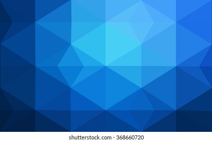 Dark blue polygonal illustration, which consist of triangles. Geometric background in Origami style with gradient. Triangular design for your business.