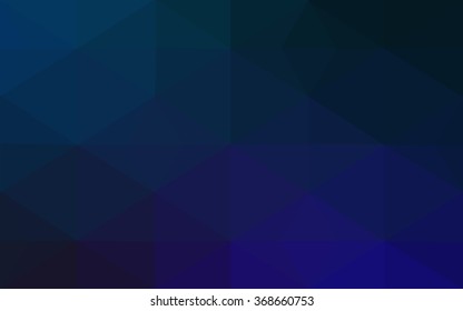 Dark blue polygonal illustration, which consist of triangles. Geometric background in Origami style with gradient. Triangular design for your business.