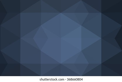 Dark blue polygonal illustration, which consist of triangles. Geometric background in Origami style with gradient. Triangular design for your business.