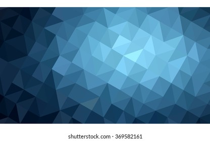 Dark blue polygonal illustration, which consist of triangles. Geometric background in Origami style with gradient. Triangular design for your business.