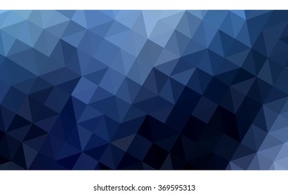 Dark blue polygonal illustration, which consist of triangles. Geometric background in Origami style with gradient. Triangular design for your business.