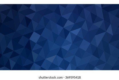 Dark blue polygonal illustration, which consist of triangles. Geometric background in Origami style with gradient. Triangular design for your business.