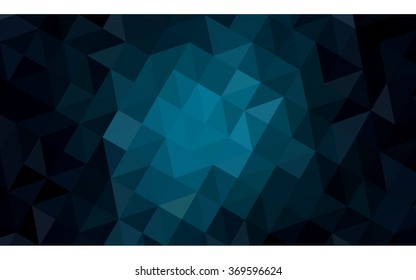 Dark blue polygonal illustration, which consist of triangles. Geometric background in Origami style with gradient. Triangular design for your business.