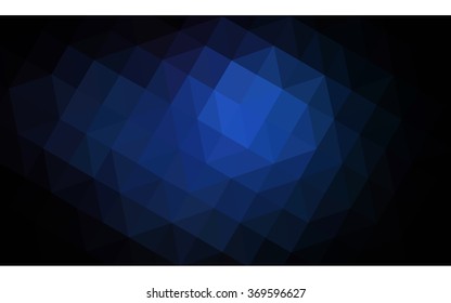 Dark blue polygonal illustration, which consist of triangles. Geometric background in Origami style with gradient. Triangular design for your business.