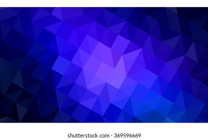 Dark blue polygonal illustration, which consist of triangles. Geometric background in Origami style with gradient. Triangular design for your business.