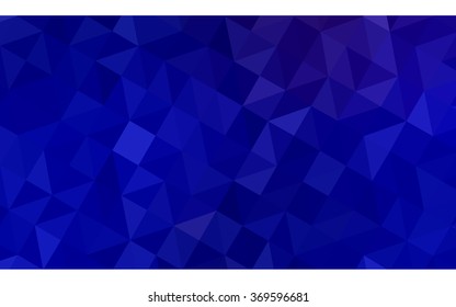 Dark blue polygonal illustration, which consist of triangles. Geometric background in Origami style with gradient. Triangular design for your business.
