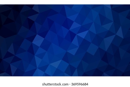 Dark blue polygonal illustration, which consist of triangles. Geometric background in Origami style with gradient. Triangular design for your business.