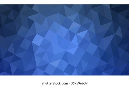 Dark blue polygonal illustration, which consist of triangles. Geometric background in Origami style with gradient. Triangular design for your business.