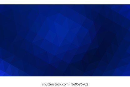 Dark blue polygonal illustration, which consist of triangles. Geometric background in Origami style with gradient. Triangular design for your business.