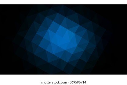 Dark blue polygonal illustration, which consist of triangles. Geometric background in Origami style with gradient. Triangular design for your business.