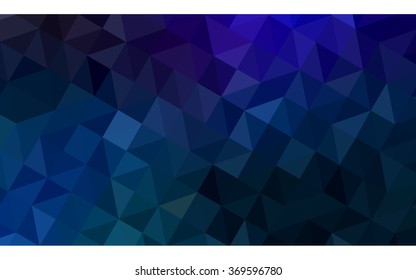 Dark blue polygonal illustration, which consist of triangles. Geometric background in Origami style with gradient. Triangular design for your business.