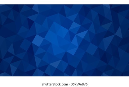 Dark blue polygonal illustration, which consist of triangles. Geometric background in Origami style with gradient. Triangular design for your business.