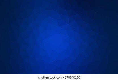 Dark blue polygonal illustration, which consist of triangles. Geometric background in Origami style with gradient. Triangular design for your business.
