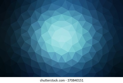 Dark blue polygonal illustration, which consist of triangles. Geometric background in Origami style with gradient. Triangular design for your business.