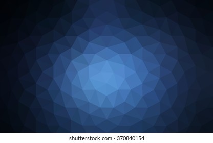 Dark blue polygonal illustration, which consist of triangles. Geometric background in Origami style with gradient. Triangular design for your business.