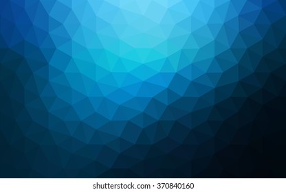 Dark blue polygonal illustration, which consist of triangles. Geometric background in Origami style with gradient. Triangular design for your business.