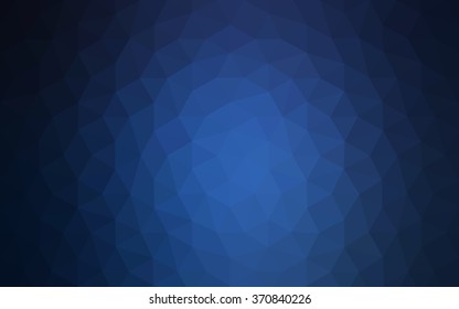Dark blue polygonal illustration, which consist of triangles. Geometric background in Origami style with gradient. Triangular design for your business.