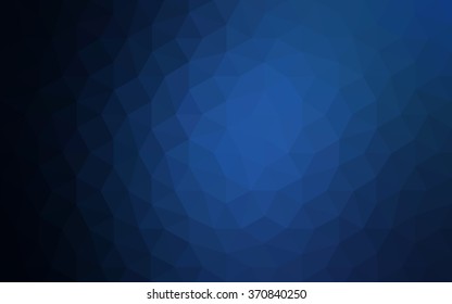 Dark blue polygonal illustration, which consist of triangles. Geometric background in Origami style with gradient. Triangular design for your business.