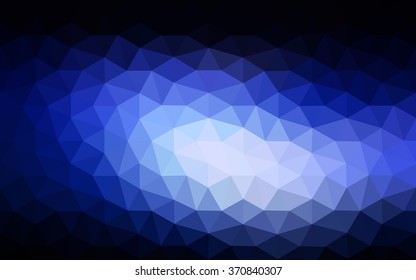Dark blue polygonal illustration, which consist of triangles. Geometric background in Origami style with gradient. Triangular design for your business.