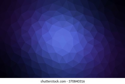 Dark blue polygonal illustration, which consist of triangles. Geometric background in Origami style with gradient. Triangular design for your business.