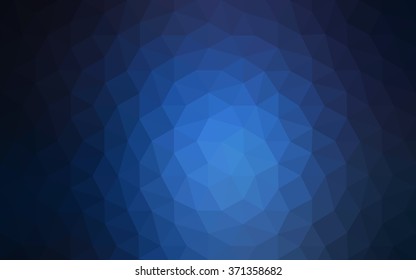 Dark blue polygonal illustration, which consist of triangles. Geometric background in Origami style with gradient. Triangular design for your business.