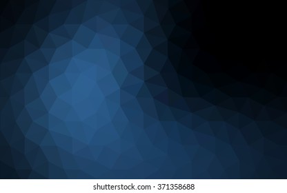 Dark blue polygonal illustration, which consist of triangles. Geometric background in Origami style with gradient. Triangular design for your business.