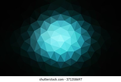 Dark blue polygonal illustration, which consist of triangles. Geometric background in Origami style with gradient. Triangular design for your business.