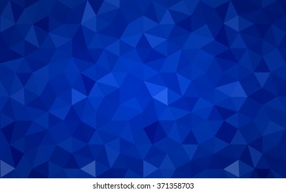 Dark blue polygonal illustration, which consist of triangles. Geometric background in Origami style with gradient. Triangular design for your business.