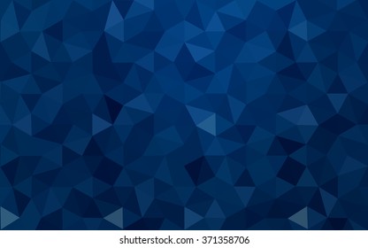 Dark blue polygonal illustration, which consist of triangles. Geometric background in Origami style with gradient. Triangular design for your business.