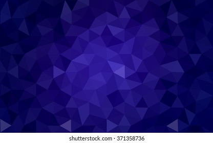 Dark blue polygonal illustration, which consist of triangles. Geometric background in Origami style with gradient. Triangular design for your business.