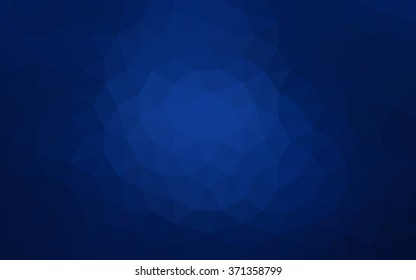 Dark blue polygonal illustration, which consist of triangles. Geometric background in Origami style with gradient. Triangular design for your business.