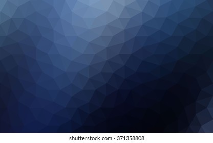 Dark blue polygonal illustration, which consist of triangles. Geometric background in Origami style with gradient. Triangular design for your business.