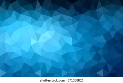 Dark blue polygonal illustration, which consist of triangles. Geometric background in Origami style with gradient. Triangular design for your business.