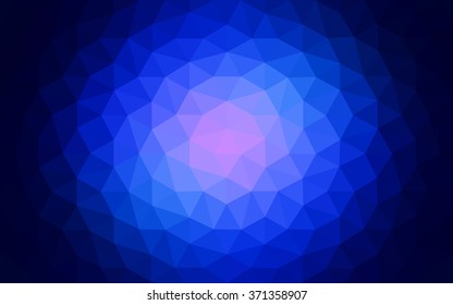 Dark blue polygonal illustration, which consist of triangles. Geometric background in Origami style with gradient. Triangular design for your business.