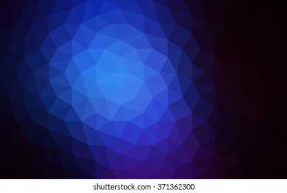 Dark blue polygonal illustration, which consist of triangles. Geometric background in Origami style with gradient. Triangular design for your business.