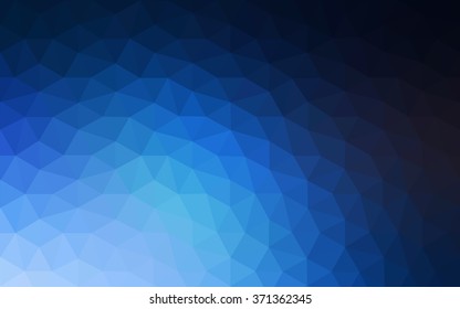 Dark blue polygonal illustration, which consist of triangles. Geometric background in Origami style with gradient. Triangular design for your business.