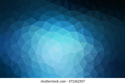 Dark blue polygonal illustration, which consist of triangles. Geometric background in Origami style with gradient. Triangular design for your business.