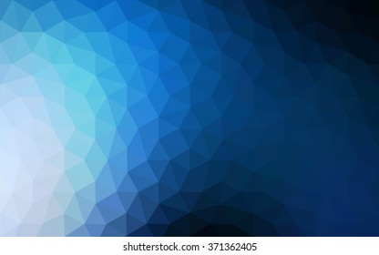 Dark blue polygonal illustration, which consist of triangles. Geometric background in Origami style with gradient. Triangular design for your business.